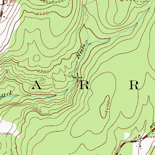 Topographic Map of Annuziata Dam, PA