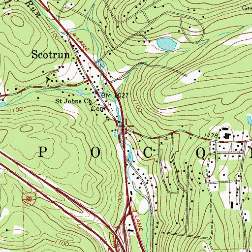 Topographic Map of Noahs Ark Dam, PA