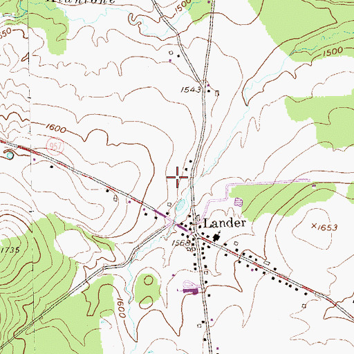 Topographic Map of Alcuin, PA