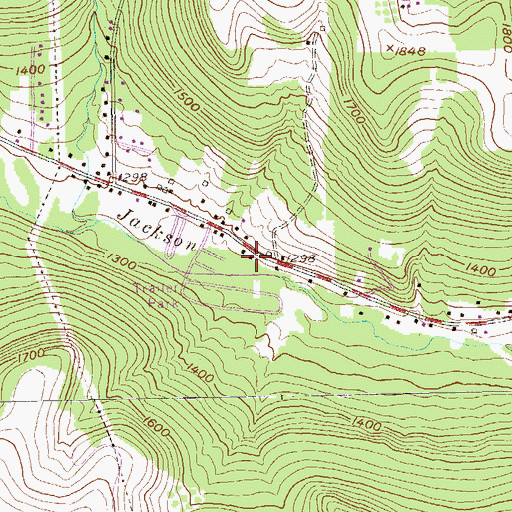 Topographic Map of Jackson Run, PA