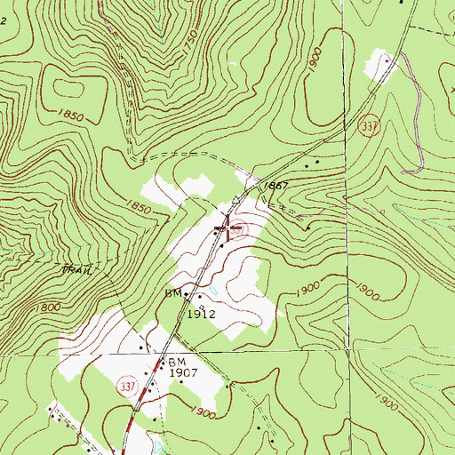 Topographic Map of Stone Ridge, PA