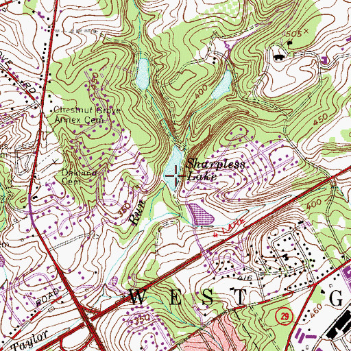 Topographic Map of Lower Dam, PA