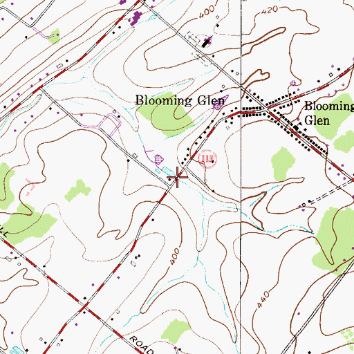 Topographic Map of Moyer Dam, PA