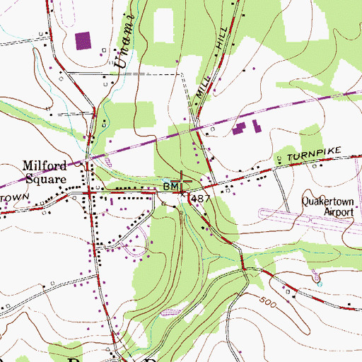 Topographic Map of Archey Mill Dam, PA