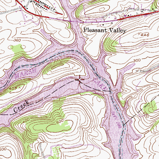 Topographic Map of Fox Lake Dam, PA