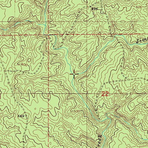 Topographic Map of Jims Branch, AL