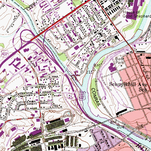 Topographic Map of Tulpehocken Dam, PA