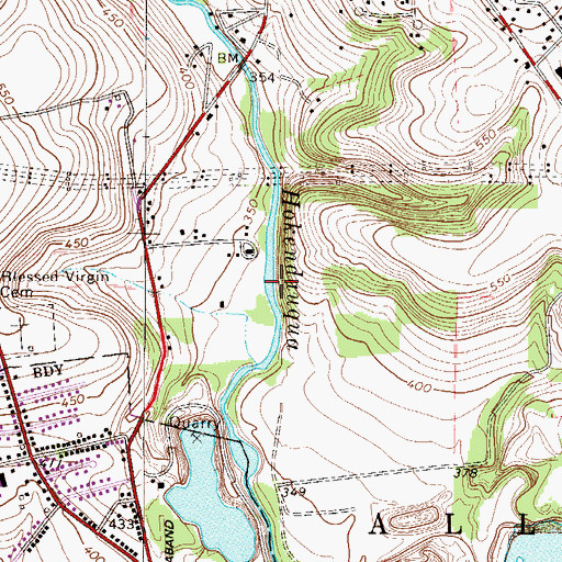 Topographic Map of Lappawinzo Dam, PA