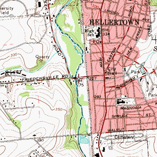 Topographic Map of Kulp Dam, PA