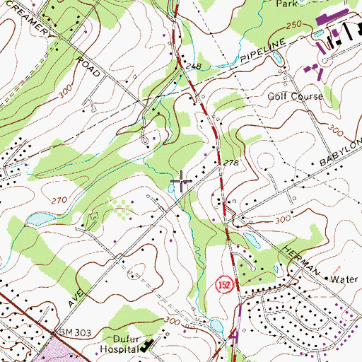 Topographic Map of Dager Dam, PA
