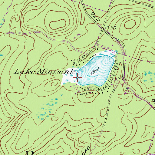 Topographic Map of Lake Minisink Dam, PA