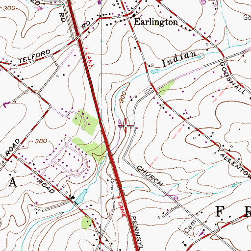 Topographic Map of Landis Dam, PA