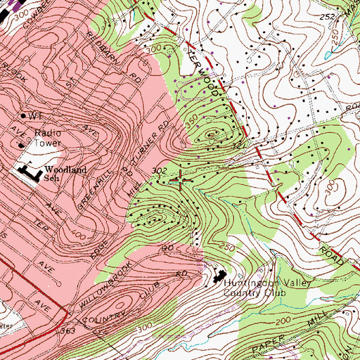 Topographic Map of Frayer Dam, PA