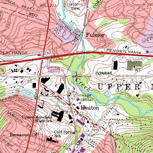 Topographic Map of Pennsylvania Railroad Dam, PA