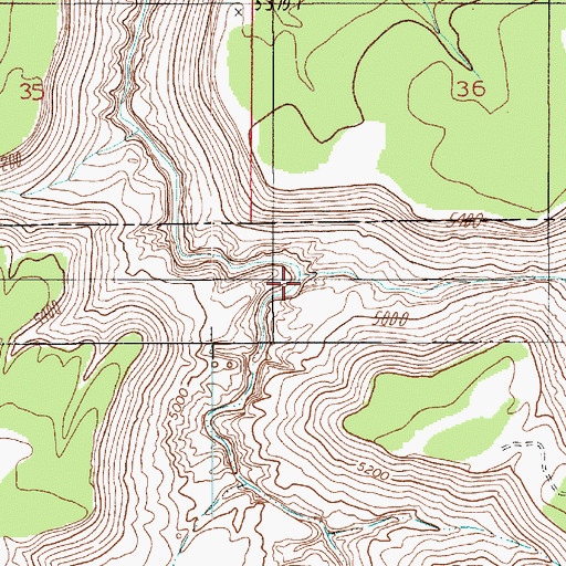 Topographic Map of Begashinitani Canyon, AZ