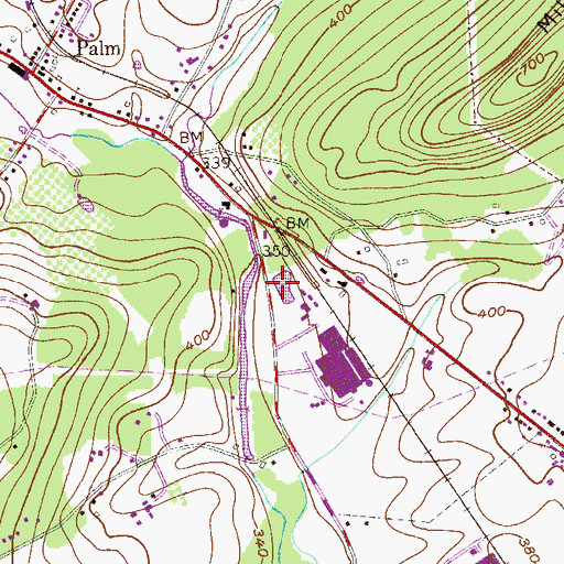Topographic Map of Mill Side Park Dam, PA