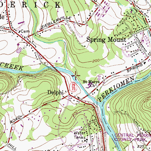 Topographic Map of Leidy Dam, PA