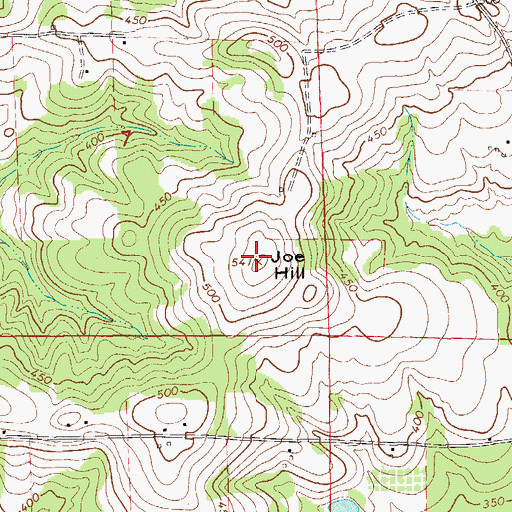 Topographic Map of Joe Hill, AL