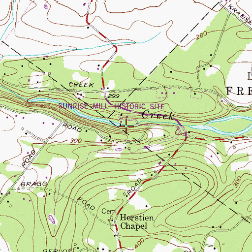 Topographic Map of Doctor Jackson Dam, PA
