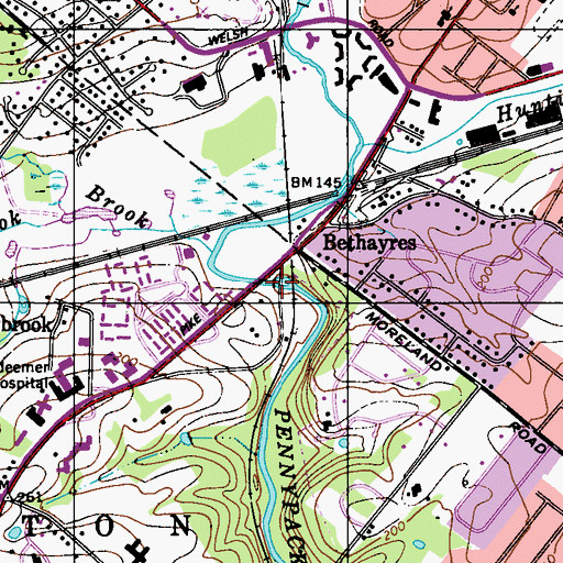 Topographic Map of Walker Dam, PA