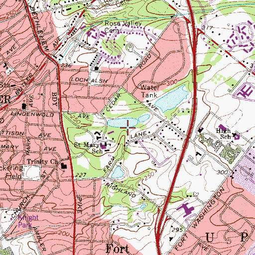 Topographic Map of Lock Linden Dam, PA