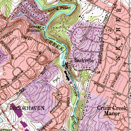 Topographic Map of Mill Dam, PA