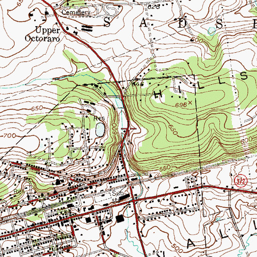 Topographic Map of Parkesburg Iron Company Dam, PA