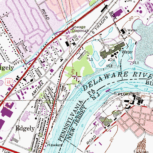 Topographic Map of Ridgeview Farms, PA