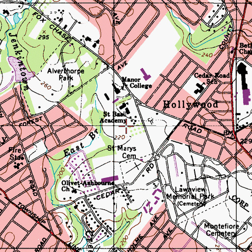 Topographic Map of Temple Beth-Ann, PA