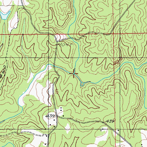 Topographic Map of John Bear Creek, AL