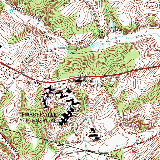 Topographic Map of Pennsylvania State Police Station, PA
