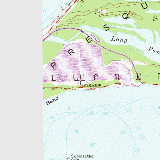 Topographic Map of Presque Isle State Park Marina, PA