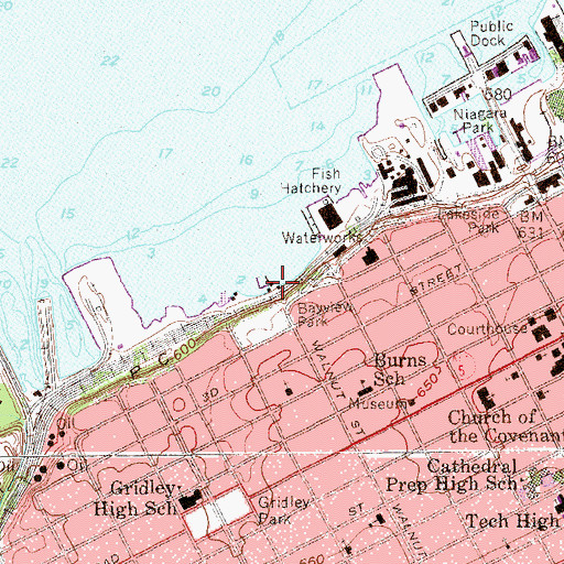 Topographic Map of Cherry Marina, PA