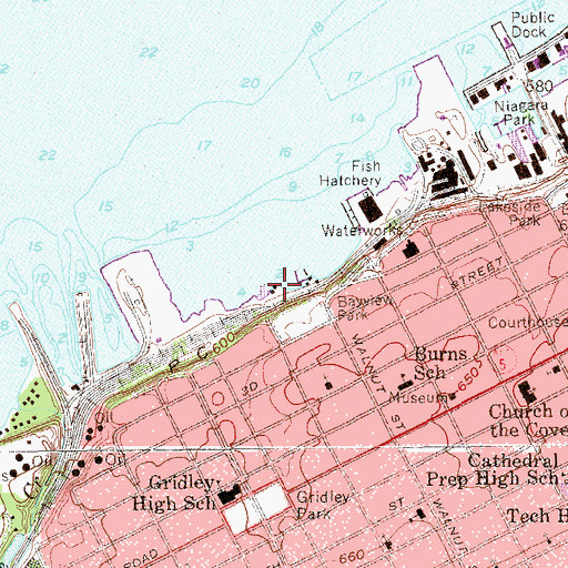 Topographic Map of Commodore Perry Yacht Club, PA