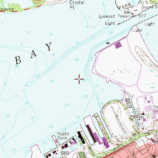Topographic Map of Harbor Basin, PA