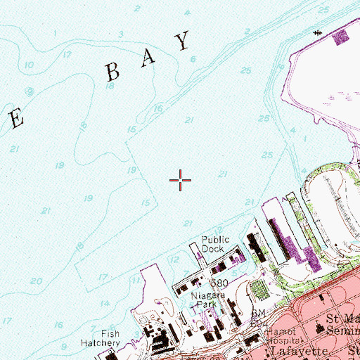 Topographic Map of Eire Turning Basin, PA