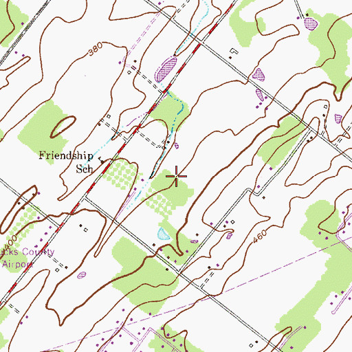 Topographic Map of Bucks County, PA