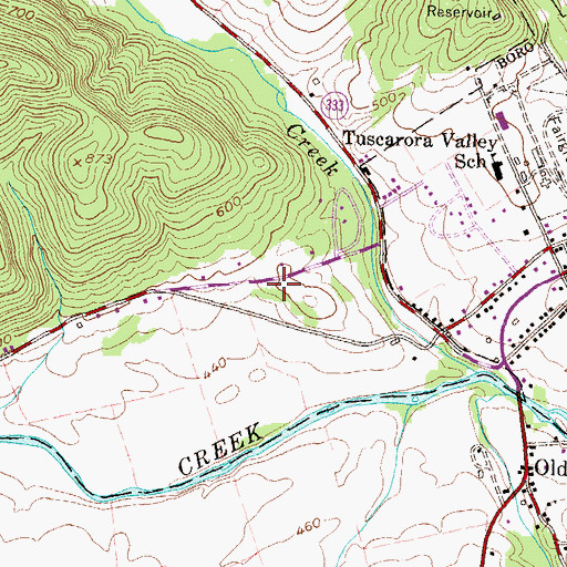 Topographic Map of Juniata County, PA