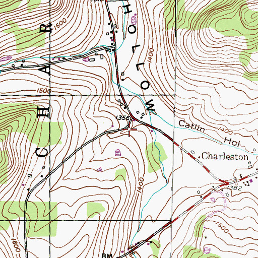 Topographic Map of Tioga County, PA