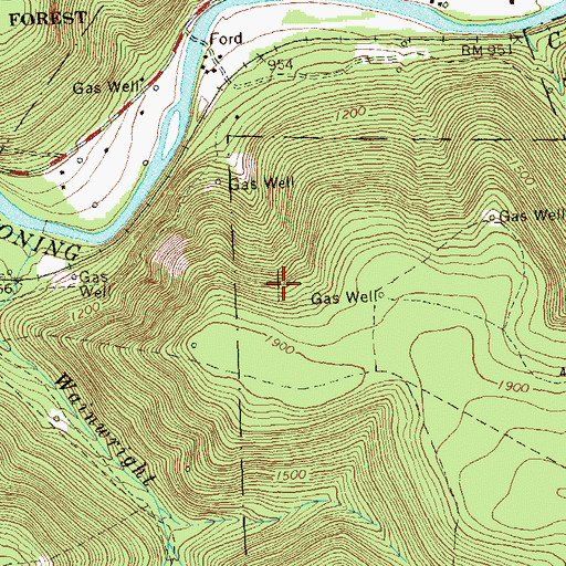 Topographic Map of Elk State Forest, PA