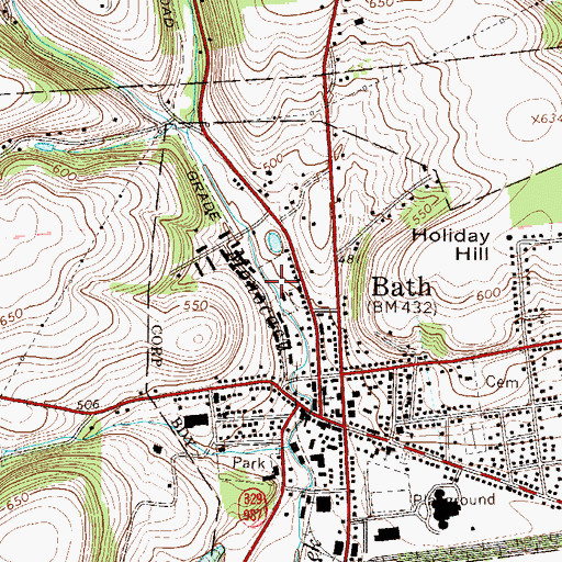 Topographic Map of Boro Meadow Park, PA
