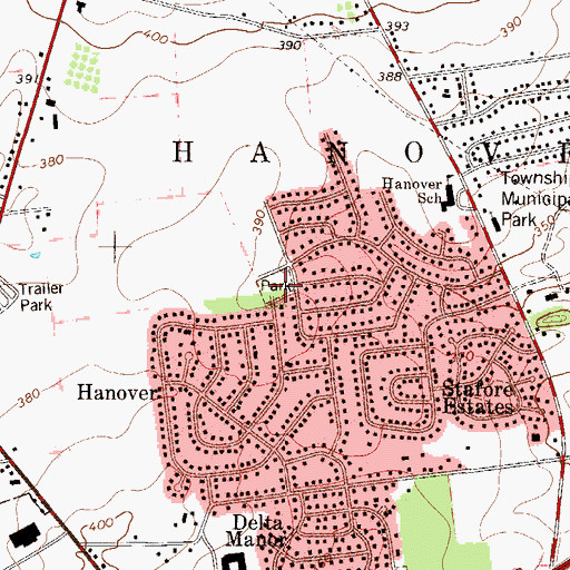 Topographic Map of Phard Park, PA