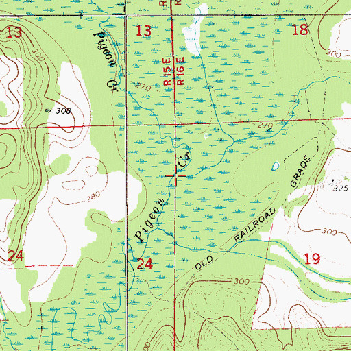Topographic Map of Johns Creek, AL