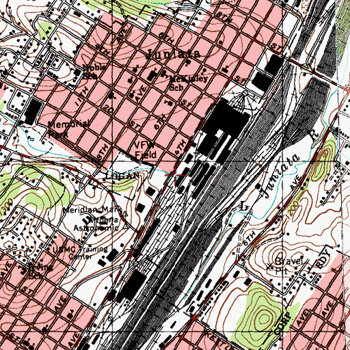 Topographic Map of Spring Run, PA