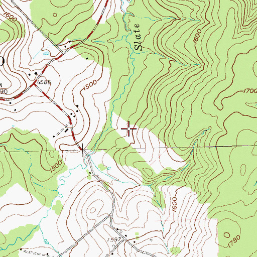 Topographic Map of Beaver Valley, PA