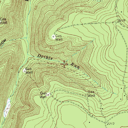 Topographic Map of Quehanna Trail, PA