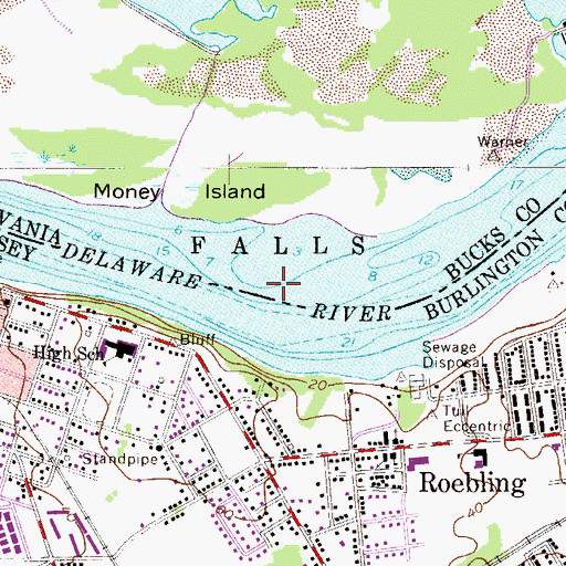Topographic Map of Kinkora Bar, PA