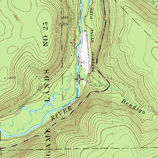 Topographic Map of Bendigo Run, PA