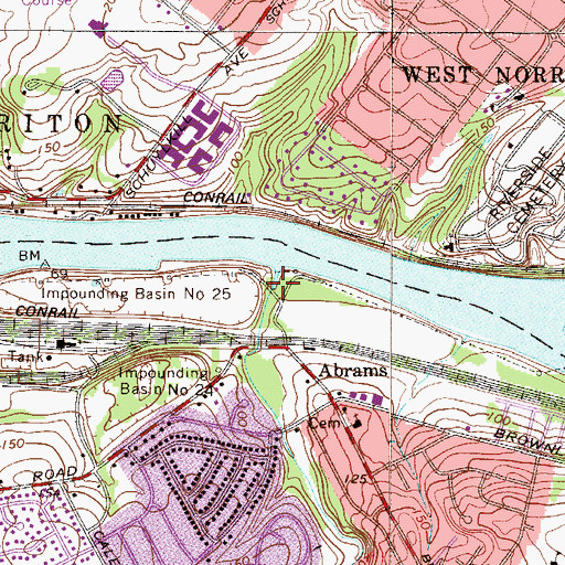 Topographic Map of Crow Creek, PA