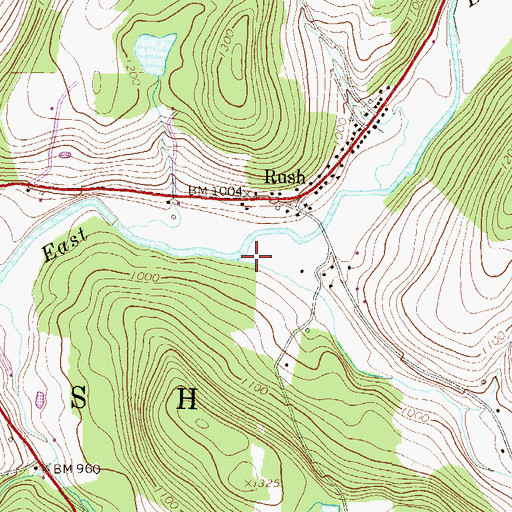 Topographic Map of Elk Lake Stream, PA
